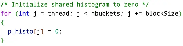 Zero out shared memory
