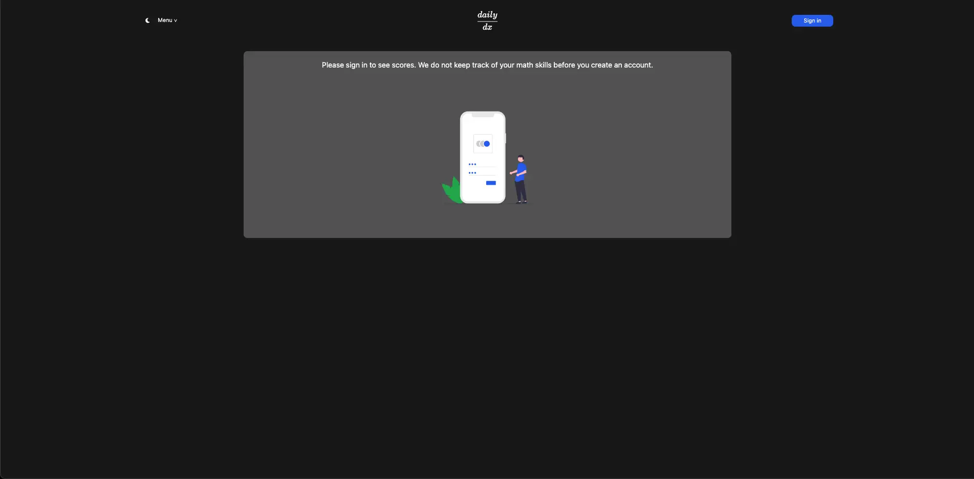 user not logged in page